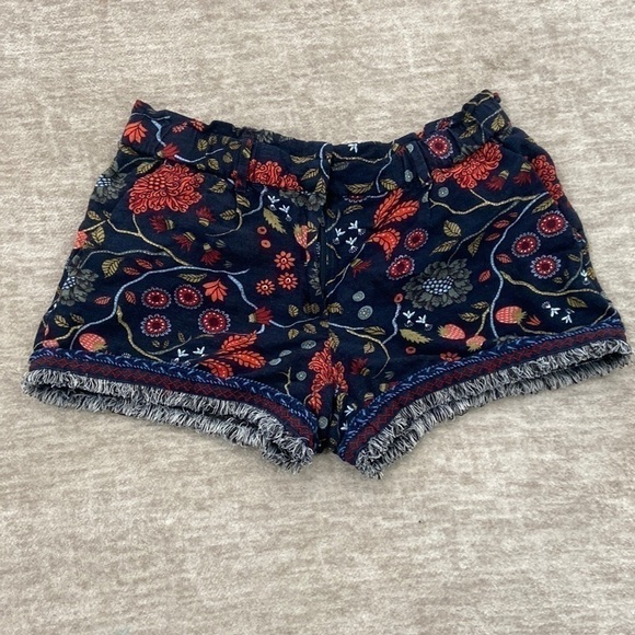 ANN Taylor LOFT Navy Floral Shorts - Picture 1 of 3